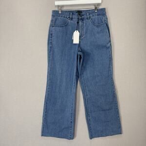 Universal Standard Wide Leg Jeans Womens 14 Blue Baggy Comfort Denim Minimalist